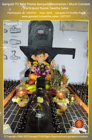Swetha Saive Home Ganpati Picture
