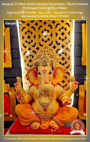 Aditya Tilekar Home Ganpati Picture