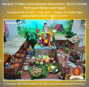 Kanti Rajput Home Ganpati Picture