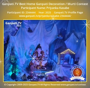 Priyanka Kasabe Home Ganpati Picture