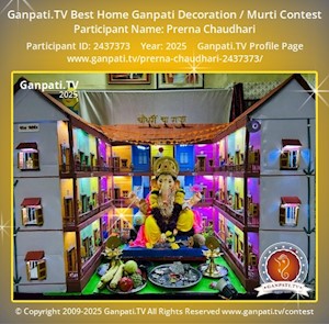 Prerna Chaudhari Home Ganpati Picture