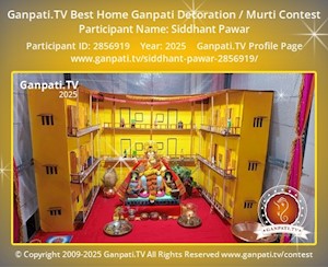 Siddhant Pawar Home Ganpati Picture