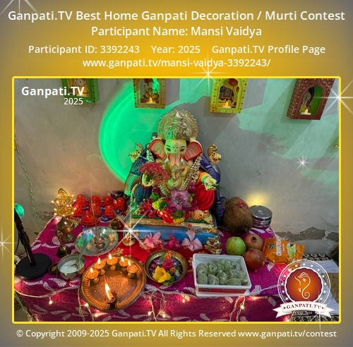 Mansi Vaidya Ganpati 2025