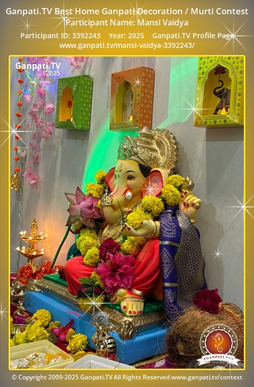 Mansi Vaidya Ganpati 2025