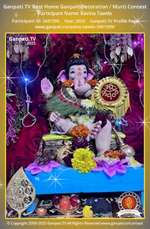 Ravina Tawde Home Ganpati Picture