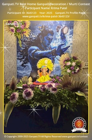 Krima Patel Home Ganpati Picture