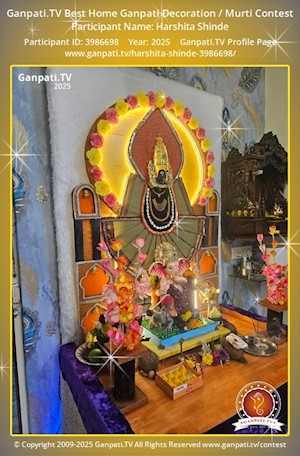 Harshita Shinde Home Ganpati Picture