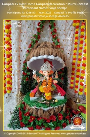 Pooja Shedge Home Ganpati Picture