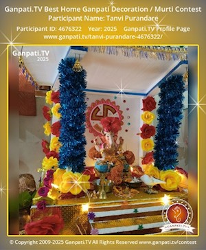 Tanvi Purandare Home Ganpati Picture