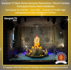 Neha Dahibhate Home Ganpati Picture