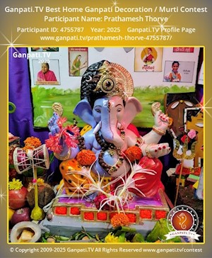 Prathamesh Thorve Home Ganpati Picture