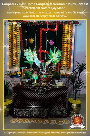 Ajay Made Home Ganpati Picture