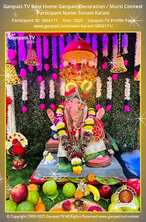 Sonam Karani Home Ganpati Picture