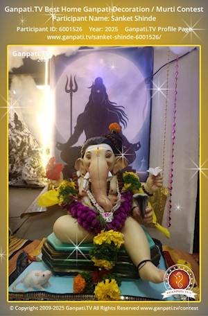 Sanket Shinde Home Ganpati Picture