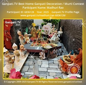 Madhuri Rao Home Ganpati Picture