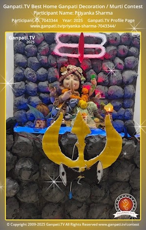 Priyanka Sharma Home Ganpati Picture