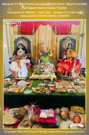 Sneha Thacker Home Ganpati Picture
