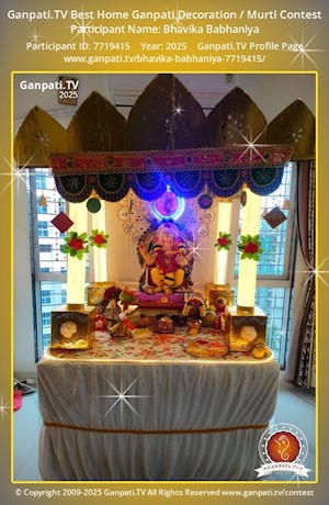 Bhavika Babhaniya Home Ganpati Picture