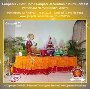 Nandini Warthi Home Ganpati Picture