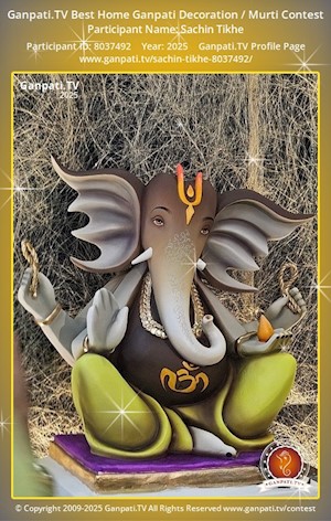 Sachin Tikhe Home Ganpati Picture