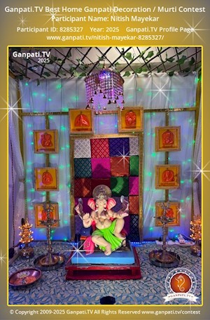 Nitish Mayekar Home Ganpati Picture