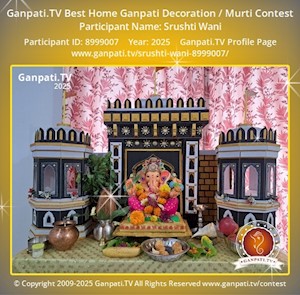 Srushti Wani Home Ganpati Picture