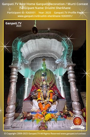 Drushti Sherkhane Home Ganpati Picture