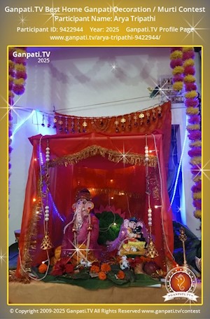 Arya Tripathi Home Ganpati Picture