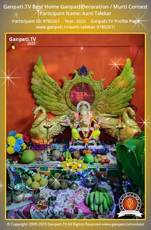Aarti Talekar Home Ganpati Picture