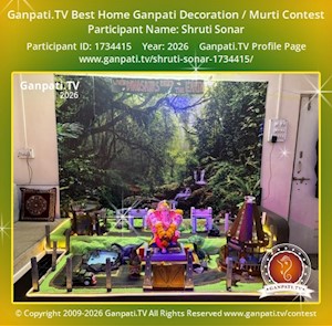 Shruti Sonar Home Ganpati Picture