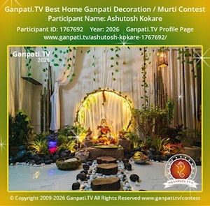 Ashutosh Kokare Home Ganpati Picture