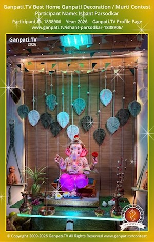 Ishant Parsodkar Home Ganpati Picture