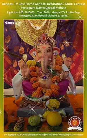 Deepali Vidhate Home Ganpati Picture
