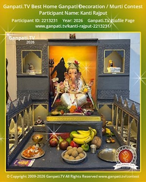 Kanti Rajput Home Ganpati Picture
