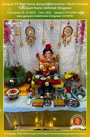 Abhishek Shingewar Home Ganpati Picture