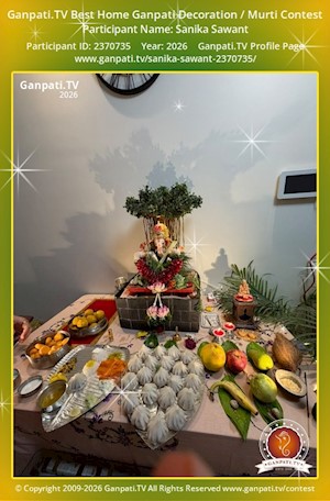 Sanika Sawant Home Ganpati Picture