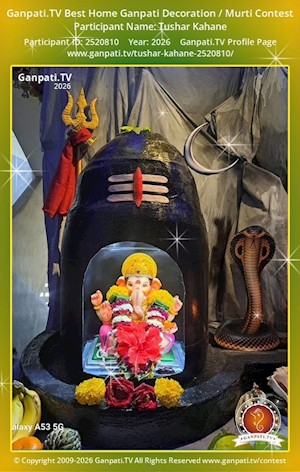 Tushar Kahane Home Ganpati Picture
