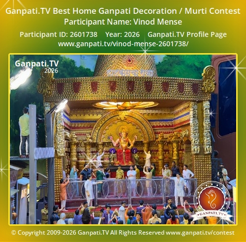 Vinod Mense Ganpati 2026