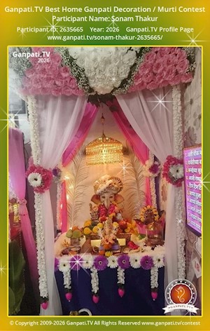 Sonam Thakur Home Ganpati Picture