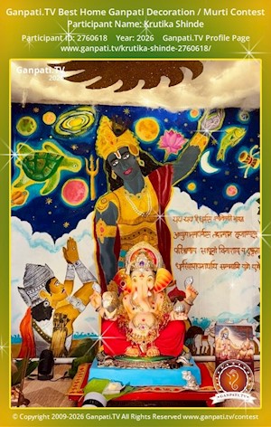 Krutika Shinde Home Ganpati Picture