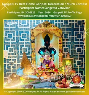 Sangeeta Vatavkar Home Ganpati Picture