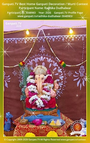 Radhika Dudhalwar Home Ganpati Picture