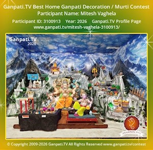 Mitesh Vaghela Home Ganpati Picture