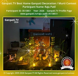 Raju Patil Home Ganpati Picture