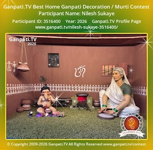 Nilesh Sukaye Home Ganpati Picture
