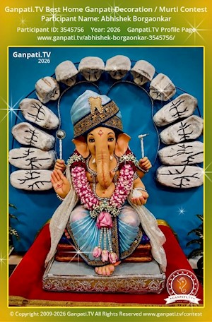 Abhishek Borgaonkar Home Ganpati Picture