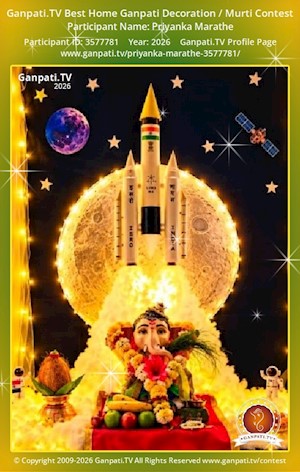 Priyanka Marathe Home Ganpati Picture