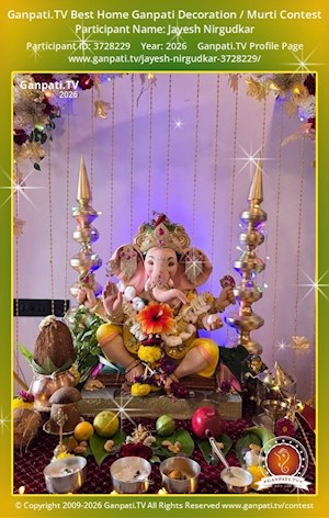 Jayesh Nirgudkar Home Ganpati Picture