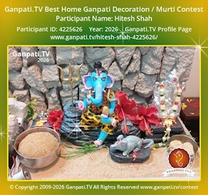 Hitesh Shah Home Ganpati Picture