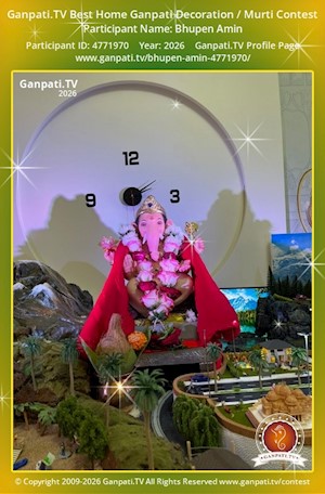 Bhupen Amin Home Ganpati Picture